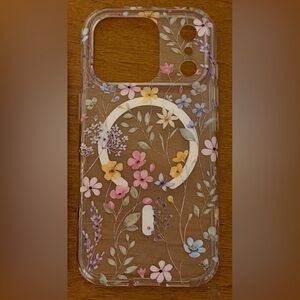 Velvet Caviar Clear Floral iPhone Case with Pastel Pink Yellow Blue Flowers